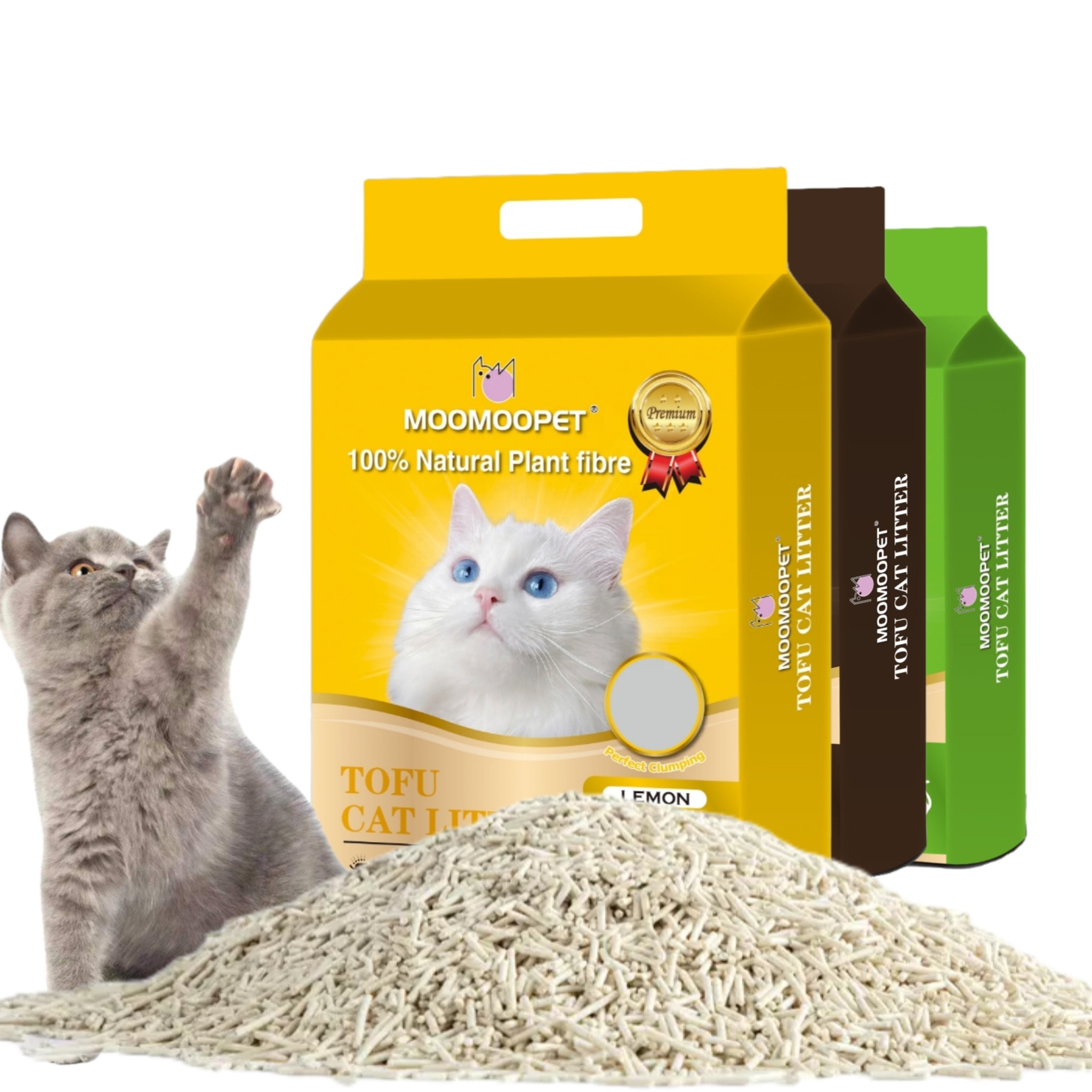 Pet Supplies Cat Litter Extra Absorption Premium Economical Clumping Clean Dust Free Tofu Cat Litter Sale