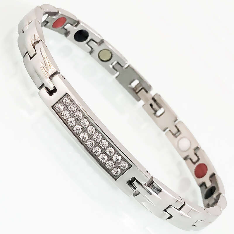 Rose Gold Stainless Steel Bracelet with Cubic Zirconia Accents Elegant Hand Jewelry for Women and Girls Z250910
