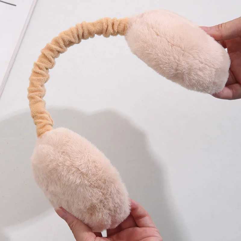 Hot selling Winter Plush Earmuffs for Womens Kids Outdoor Thicken Warm Cold Proof Soft Fluffy Cute Faux Fur Folding EarflXJ241126