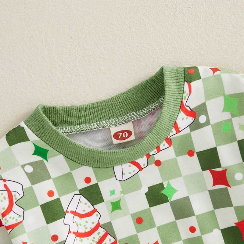 Clothing Sets Toddler 2-Piece Holiday Set with Festive Reindeer Print Sweatshirt and Matching Pants - Christmas Winter Outfit for Baby H241126