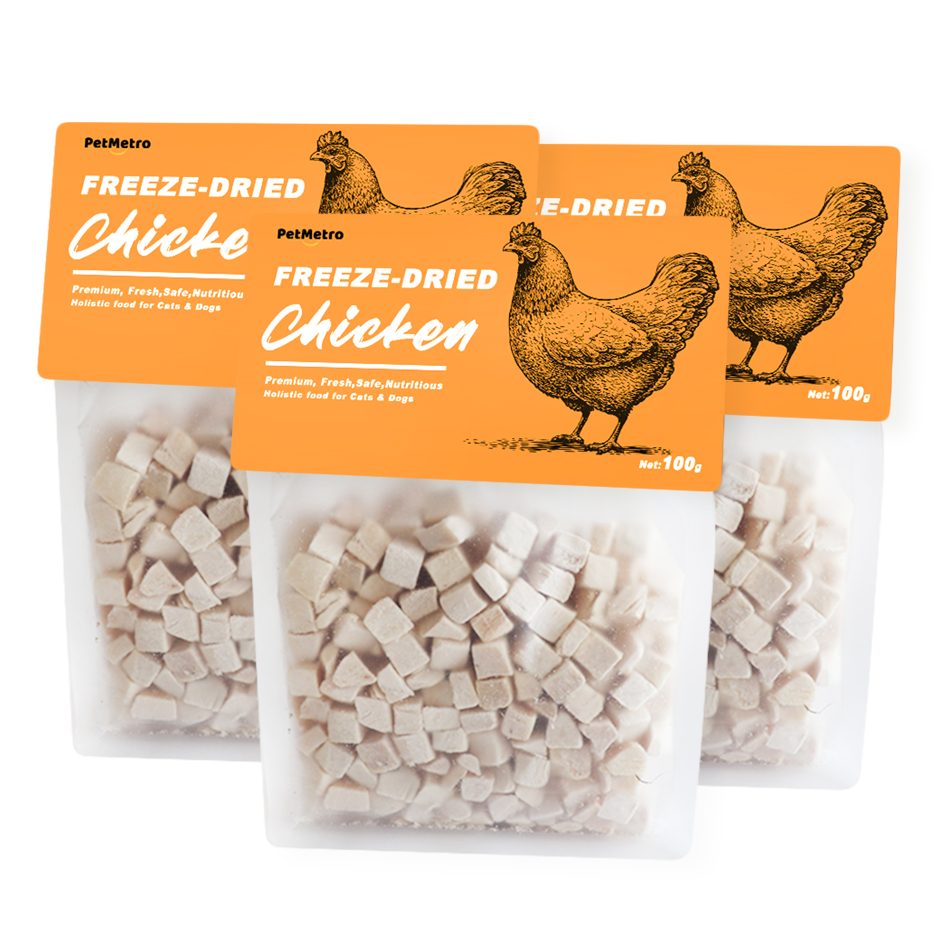 Wholesale Freeze-dried Chicken Diced Chicken Breast Fresh Freeze Dried Cat Snack Dog Treats Pet Food