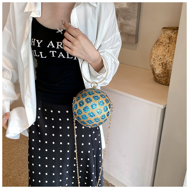 Outdoor High-end Mini For Women's Autumn And Winter New Chain Crossbody Fashionable Small Round Bag Designer Bags Handbags Women