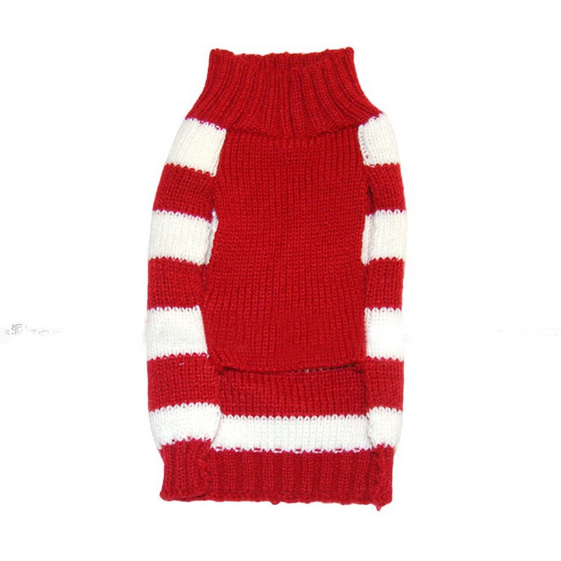 Christmas Dogs Reindeer Small Dog Sweaters Red Buffalo Check with Leash Hole Pet Puppy Sweater Free shipping