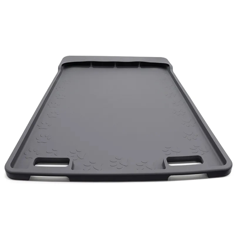 Foldable Anti-overflow Silicone Pet Food Mat Dog Meal Lick Pad Non-slip Pet Feeding Food Bowl Placemat With Handle