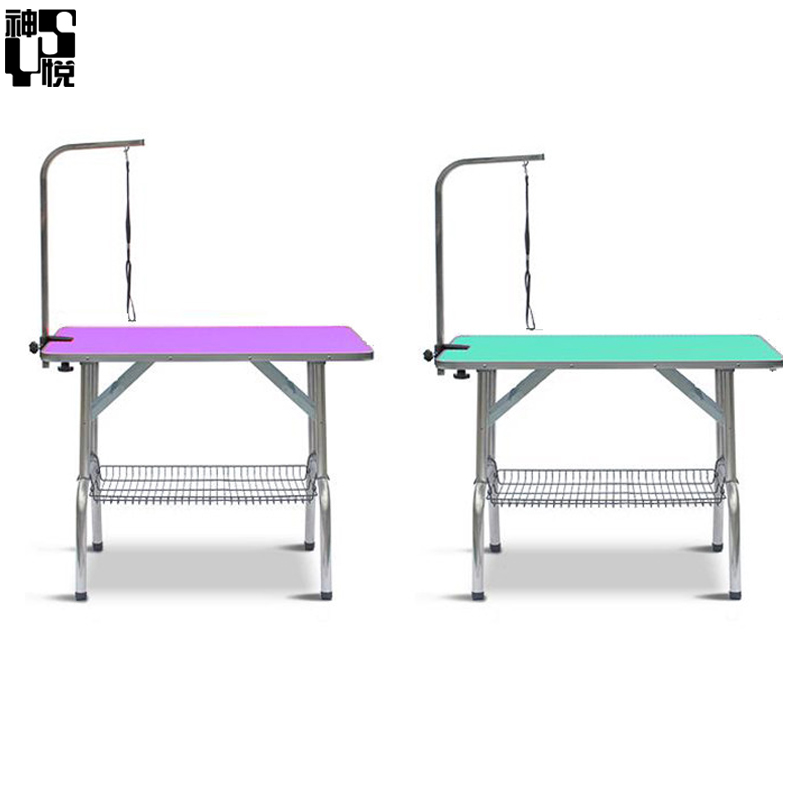 Pet Supplies Height Adjustable Foldable LED lights Electric Lift Pet Grooming Table for dogs