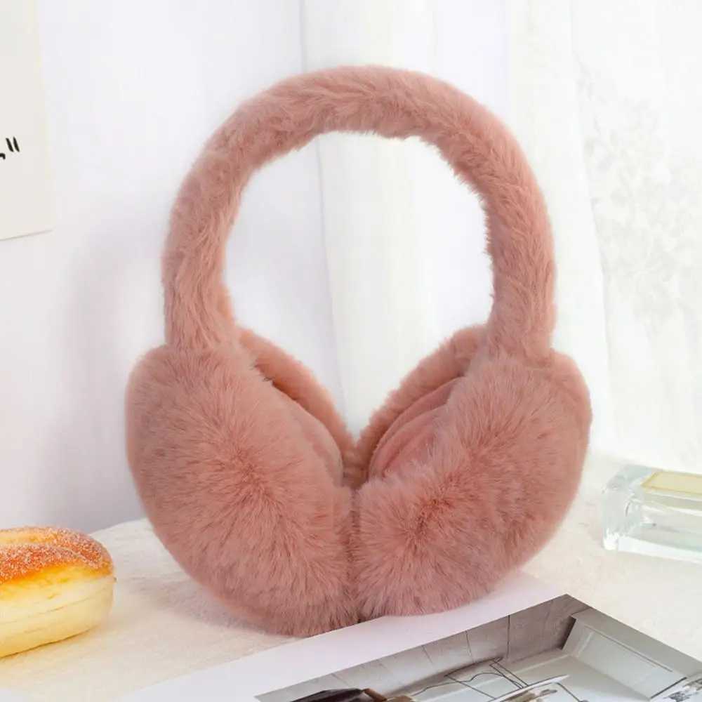 Portable Women Men Ear Warmer Faux Fur Ear-Muffs Foldable Earfls Winter Warm Soft Plush EarmuffsXJ241126