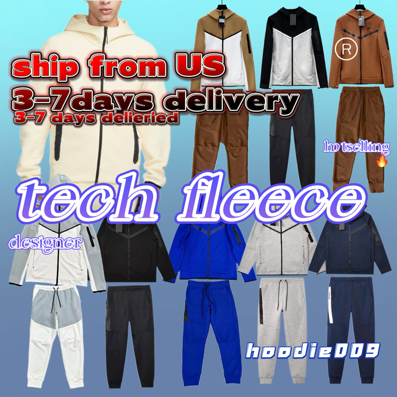tech fleece designer mens woman pants men full-zip hoodie sweatpants windrunner sportswear jacket reflective waist cord pocket taping tracksuit