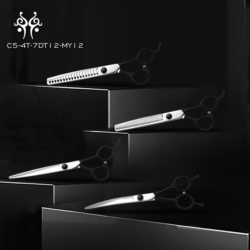 Hot Selling 7.0 Inch Stainless Steel Multi-Color Pet Grooming Scissors Sets For Dogs & Cats