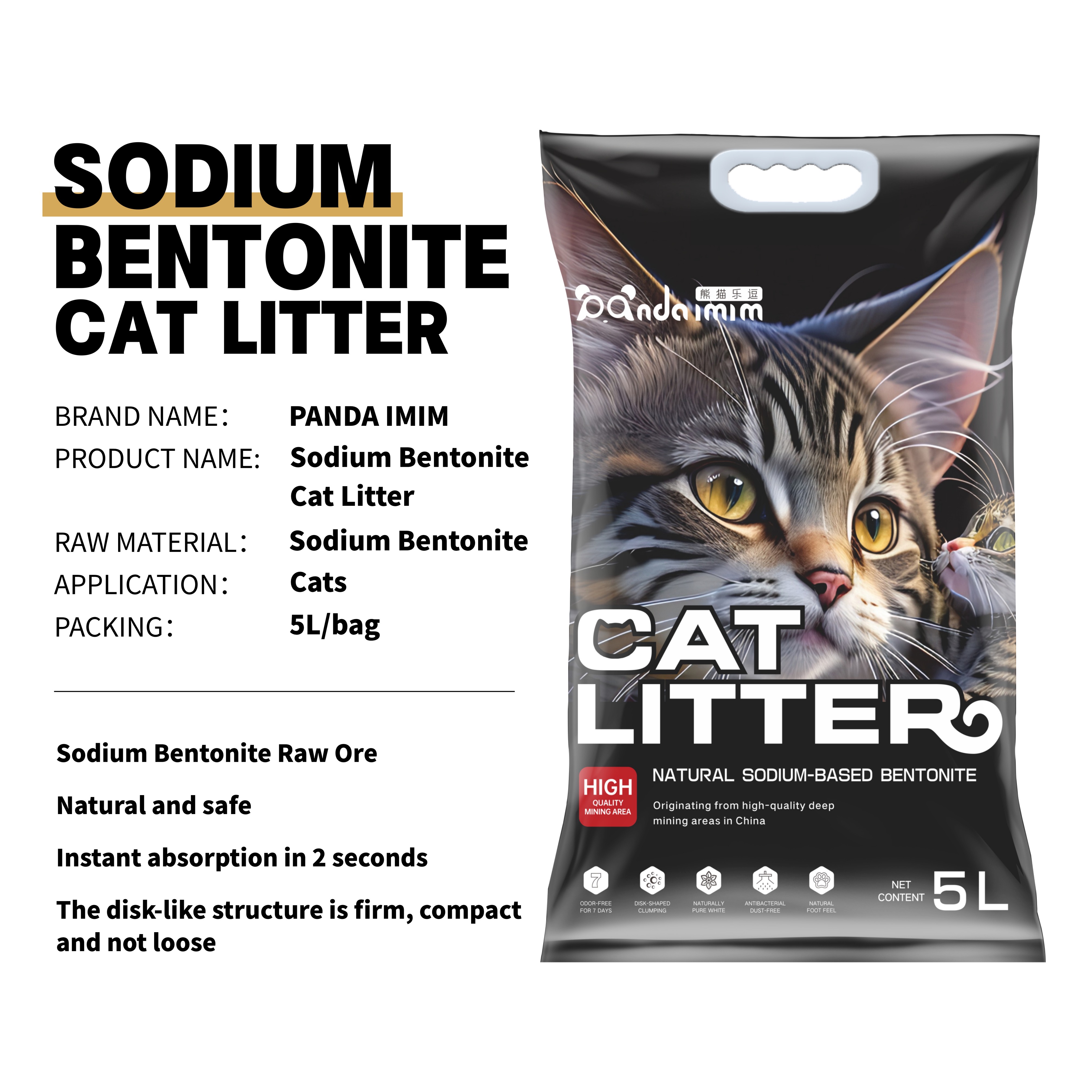 Bentonite Bulk Clumping Broken Factory Wholesale Cat Litter 100% Natural Sodium Bentonite Crushed bentonite cat litter