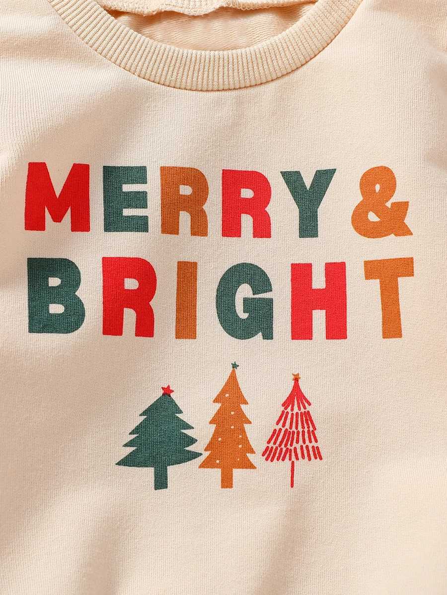 Clothing Sets 2024 Baby boy Long Sleeve Leisure and simplicity christmas element printing autumn Pantsuit H241126