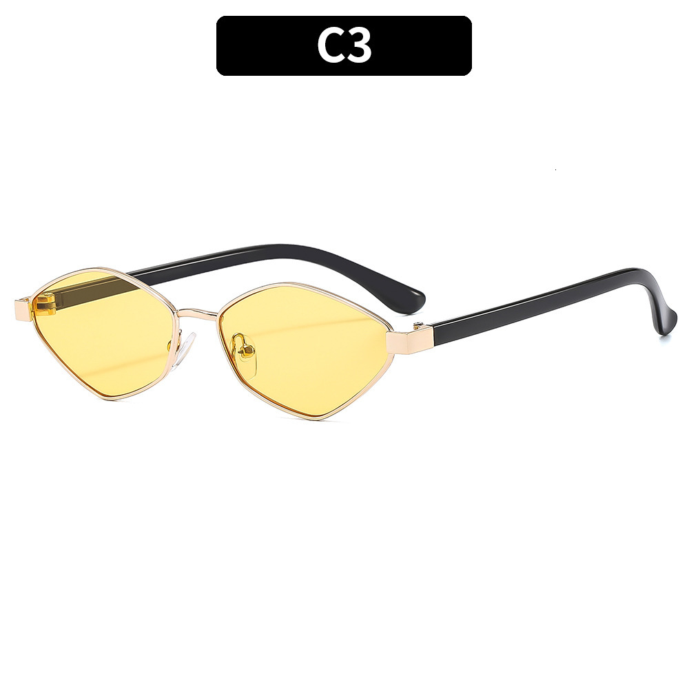 Men's and women's metal polygon personality street shot sunglasses, fashion outdoor riding sun protection trend sunglasses