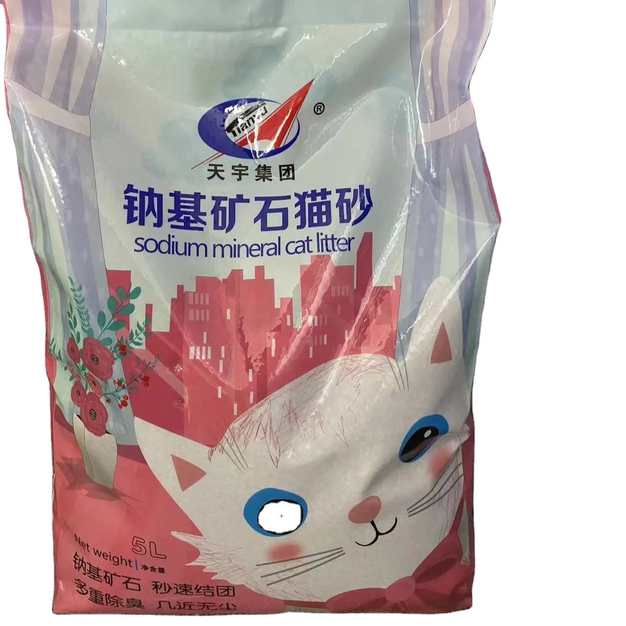 OEM Factory Tofu And bentonite cat Litter bentonite Activated Carbon Semi Automatic cat litter cat Sand litter 10l