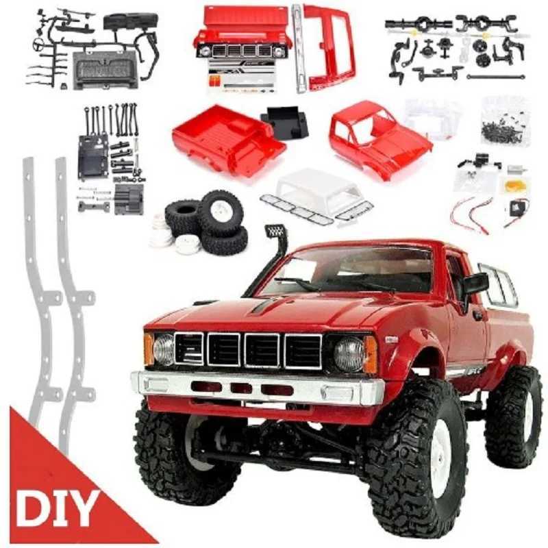 WPL C24-1 4WD 1/16 Kit 2.4G Crawler Off Road RC Car 2CH Vehicle Models With Motor Servo and Head Light WPL C24 CAR kit