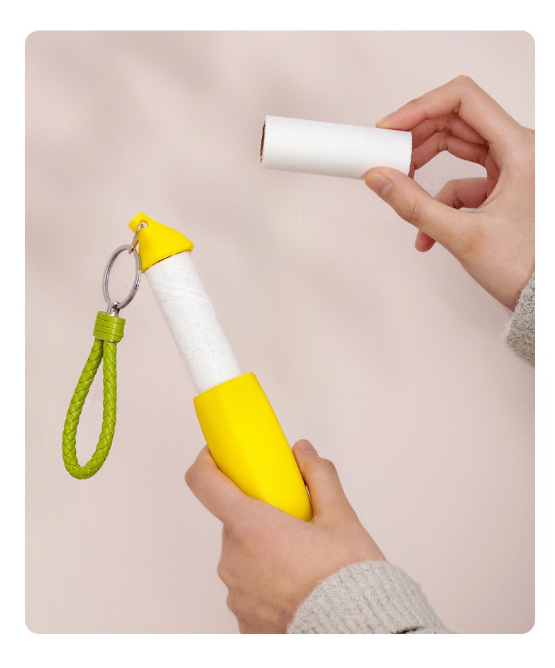 Mini Portable Home Use Pet Hair Cleaning Sticker Useful Sofa Clothes Pet Hair Remover Sticky Paper Banana Shape Pet Supplies
