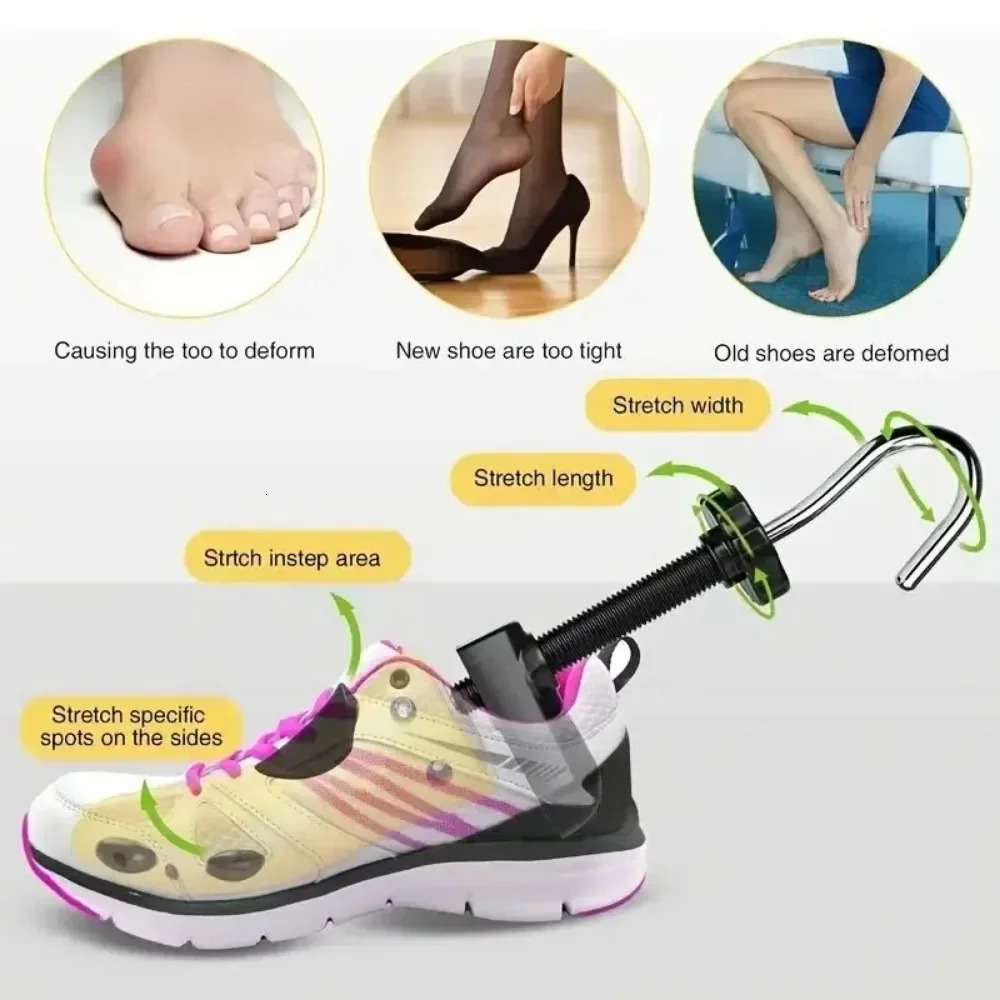 shoe stretching shoe tree with adjustable length and width suitable for men women unisex apartments high heel boots and perfect shoe tree shape 241126