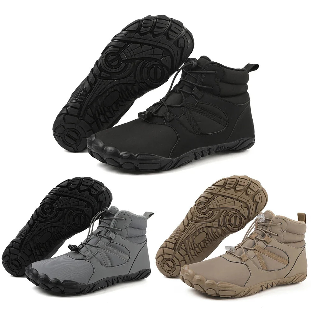 Winter snow boots running shoes non slip casual barefoot shoes waterproof high top travel climbing and hiking 241126