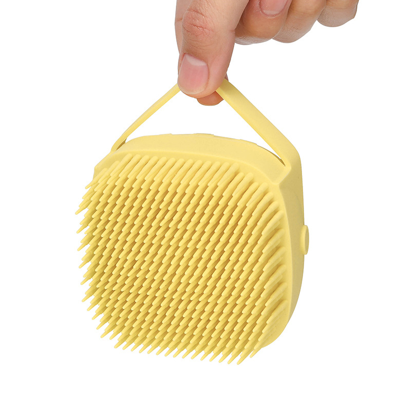Customize Pet Brushes Cat Silicone Soap Dispenser Bath Brush Dogs and Cats Shower Grooming