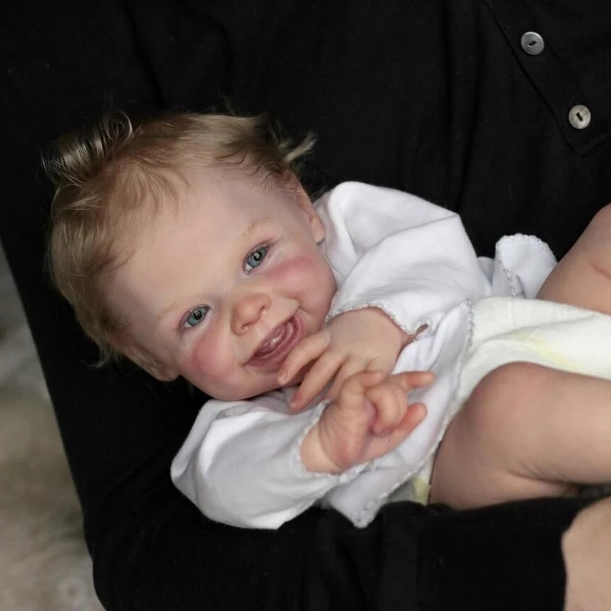 NPK 20inch Lifelike Reborn Doll born Harper Soft Touch Cuddly Body Doll Handmade with Genesis Paint Visible Veins Multiple 241126
