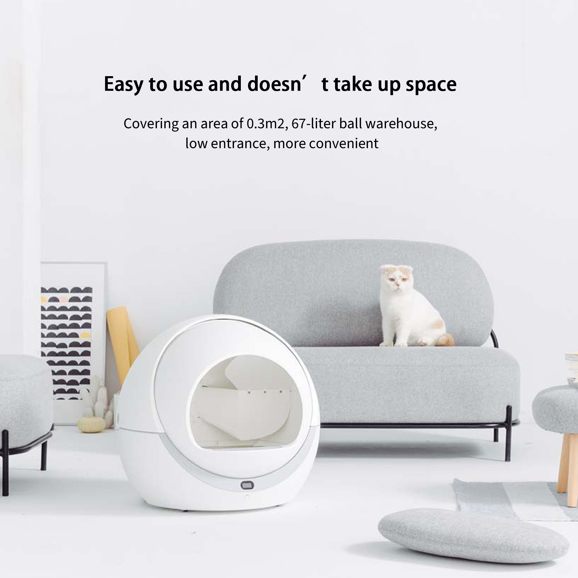 Smart Cat Litter Box International Version 100% Work With App Self-Cleaning Cat Litter Box Automatically