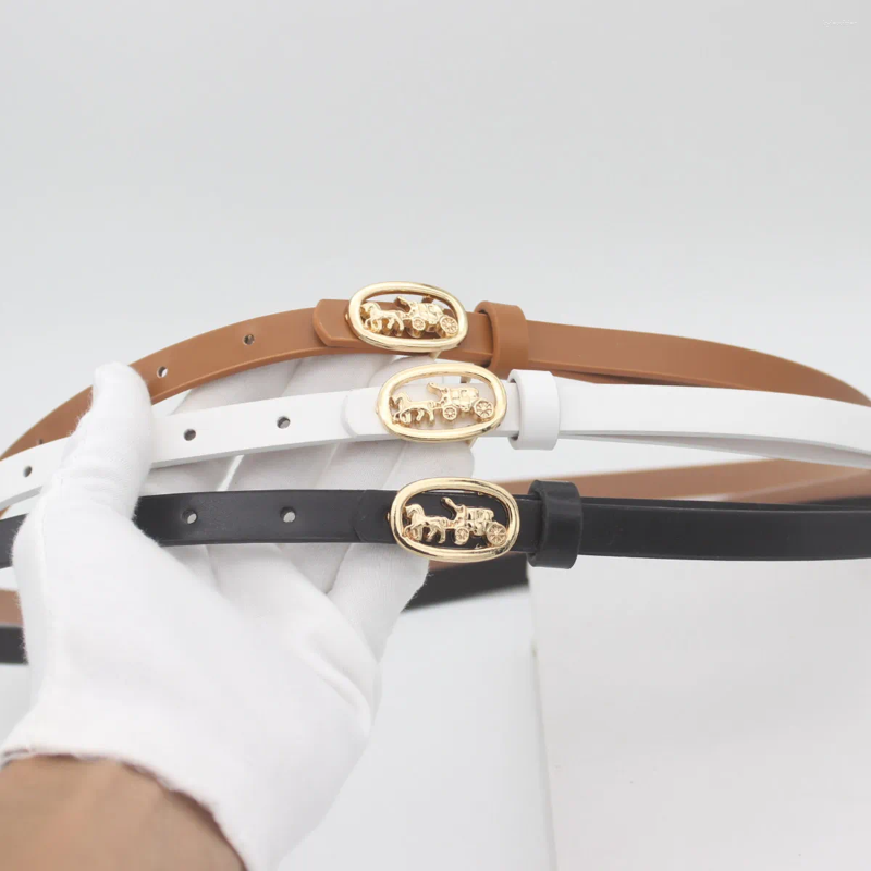 Belts Luxury Brand Pu Leather Belt For Women Designer Alloy Buckle Waist Strap Female Jeans Trouser Dress Waistband