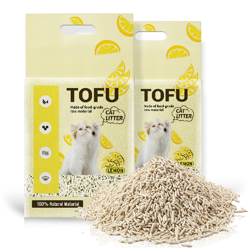 Custom-made Flushable OEM FREE sample easy to clean 100% natural lemon flavor tofu cat litter premium