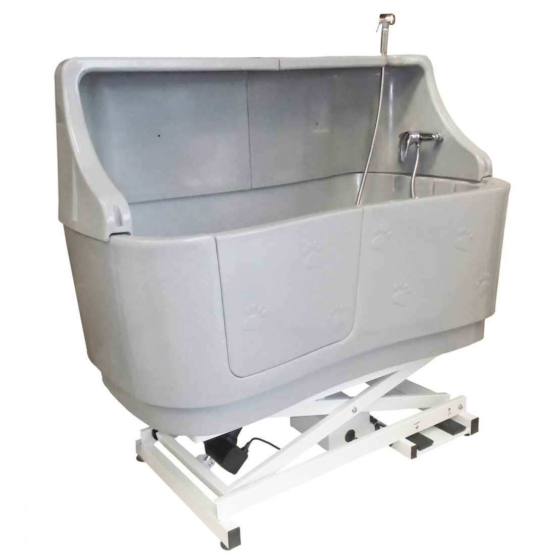 Factory Electric Lifting Plastic Pet Spa Bathtub Dog Grooming Bath with Backside Splasher