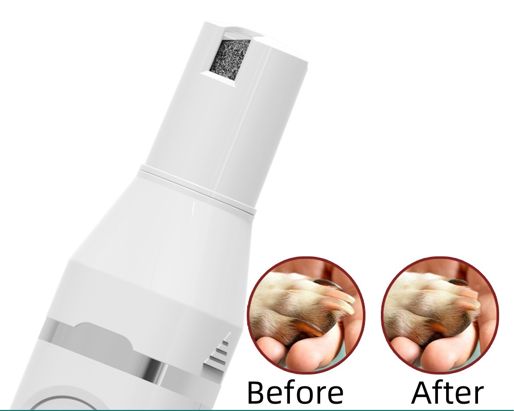 4-in-1 Electric Pet Shaver Digital Display Nail Grinder Hair Clippers for Dogs Cats Small Style LED Features Battery Powered