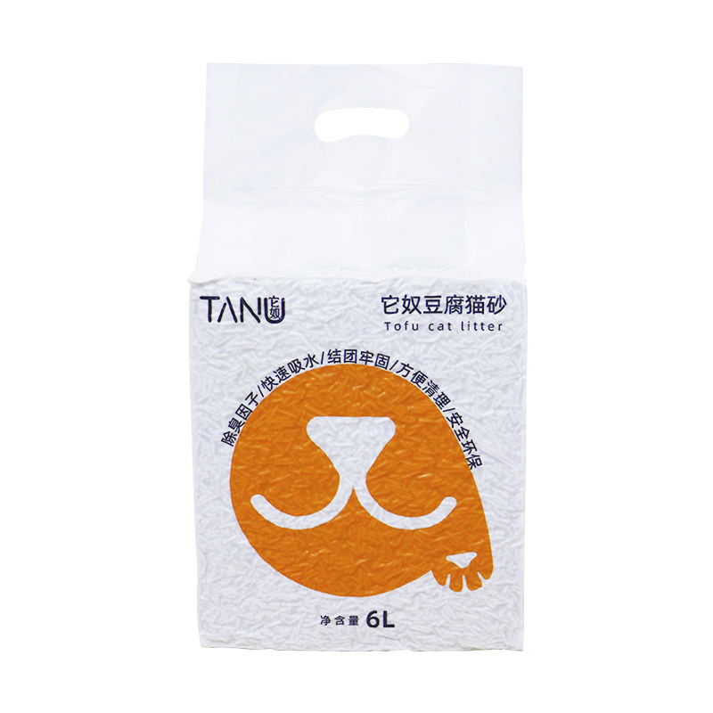 Food grade corn starch natural tofu cat litter without additives and dust , high-end customizable tofu cat litter