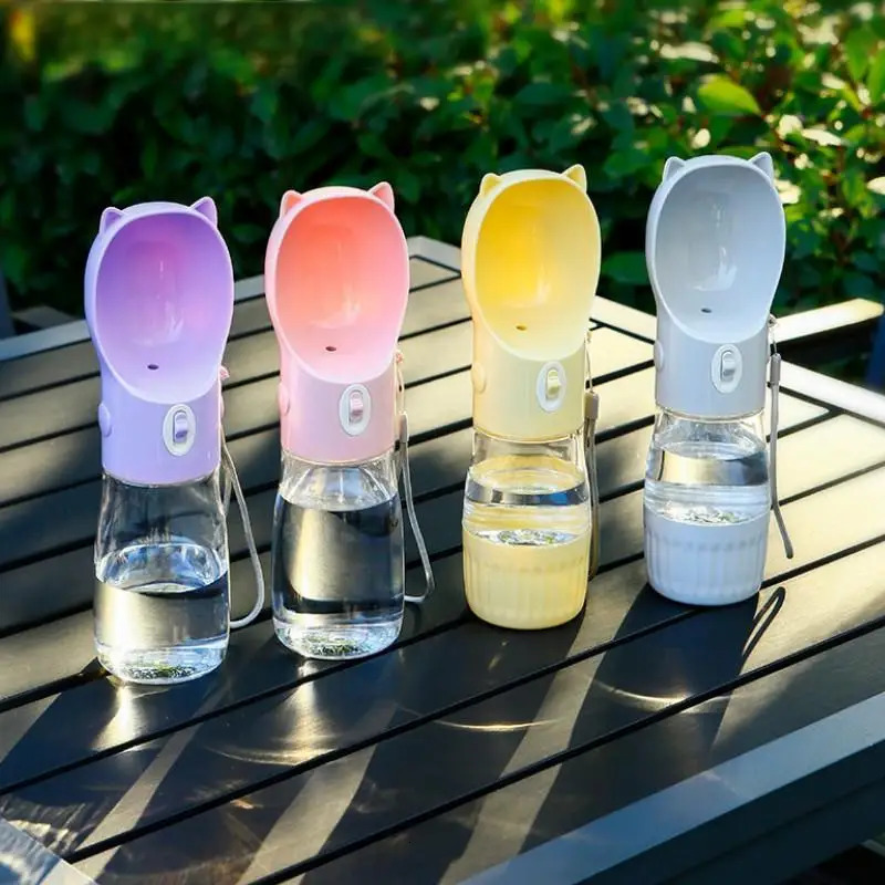 free shipping Portable Dog Water Bottle For Small Large Dogs Cat Outdoor Leakproof Walking Drinking Bowls Chihuahua French Bulldog Supplies 241125