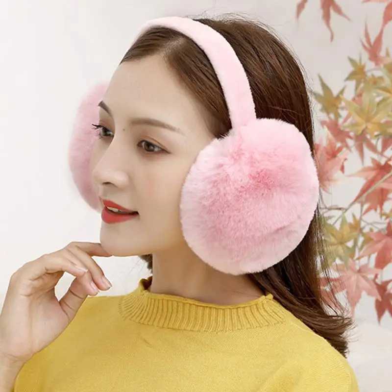 Soft Plush Ear Warmer Winter Warm Ear Muffs for Women Men Fashion Solid Color Earfl Outdoor Cold Protection EarMuffs Ear CoverXJ241126