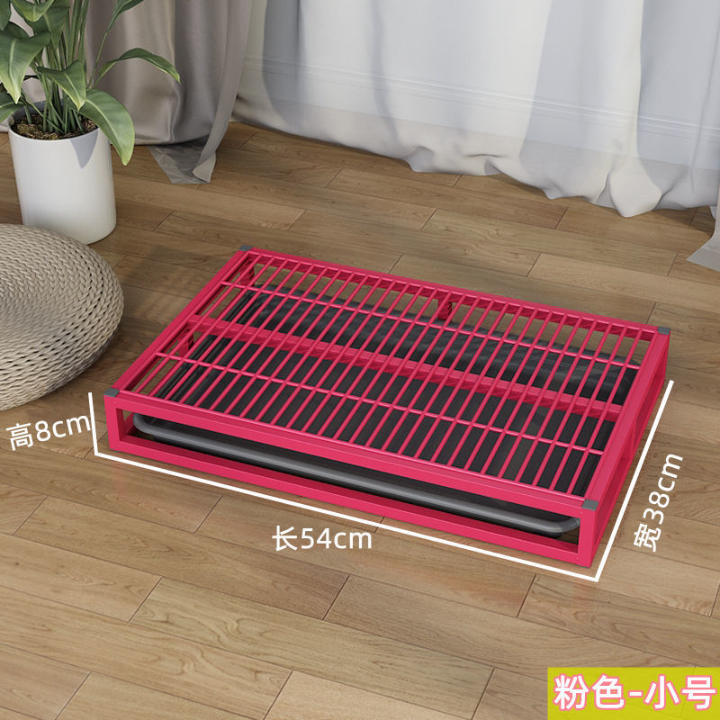 Pet Training Supplies Dog Potty Pad Tray Puppy Plastic Stainless Steel Toilet With Pee Baffle Column for Pet Waste Disposal