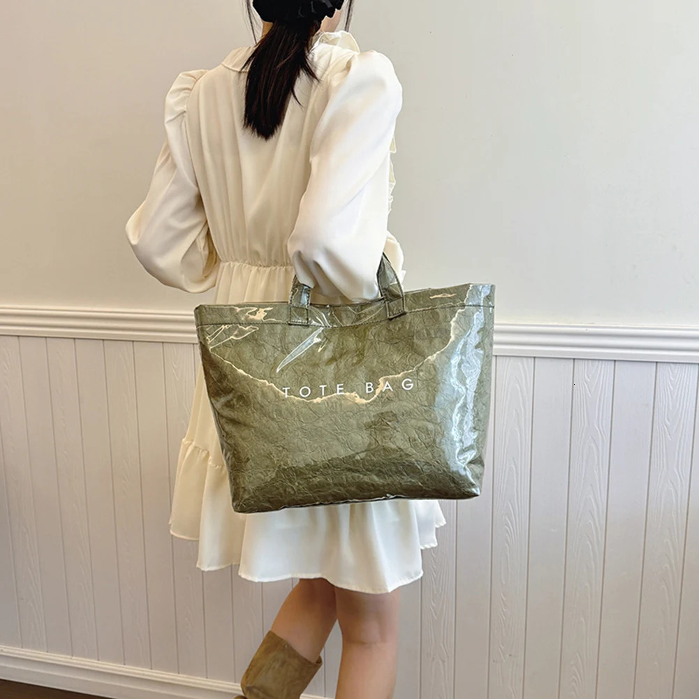 Tote Bag for Women Men with Inner Pocket Large Classic Solid Color Trendy Satchel Travel and Shopping 241125