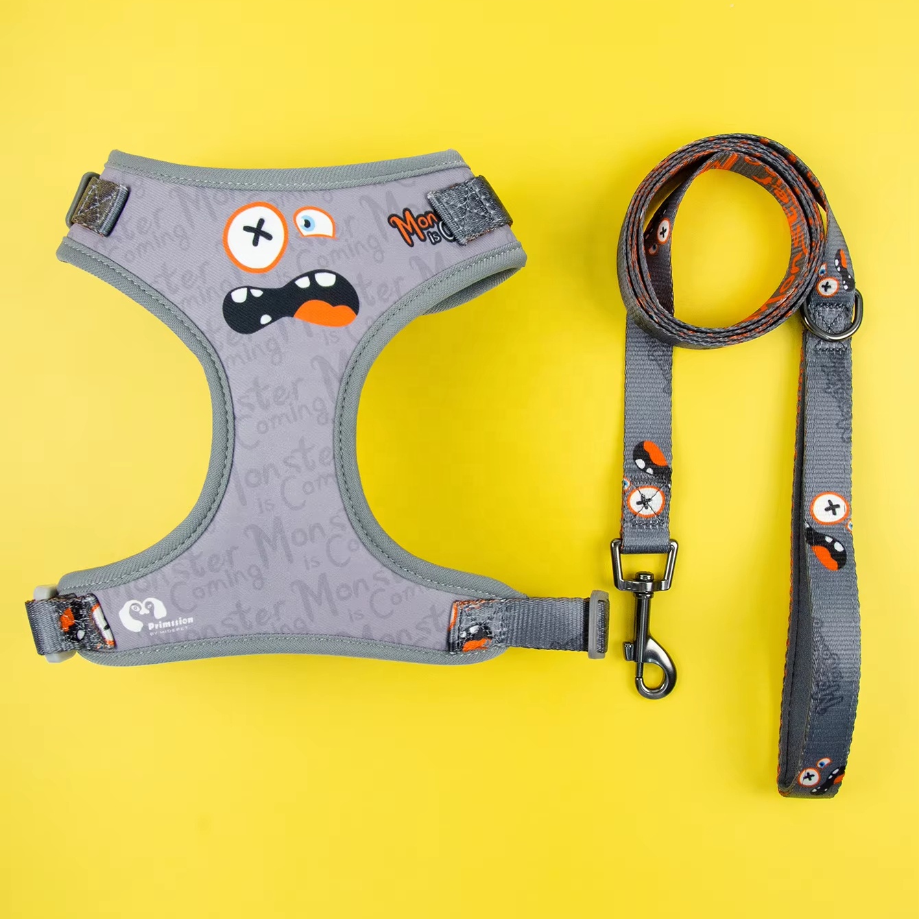 MIDEPET Pet Gear Set Pet Halloween Gift Designer Funny Monster Series With High Quality Pet Harness And Leash Set Personalized