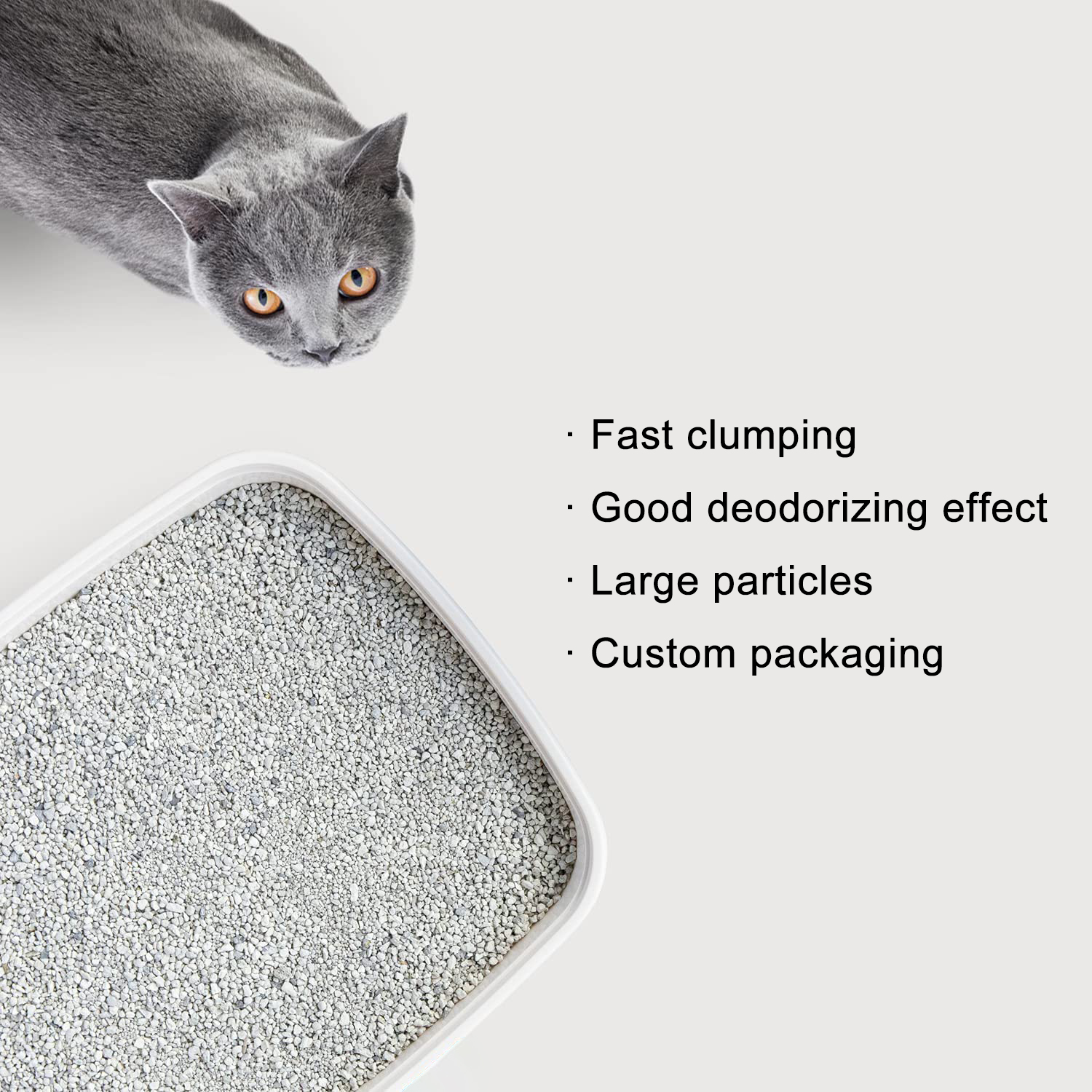 Quick clumping calcium Gray bentonite cat litter for cat