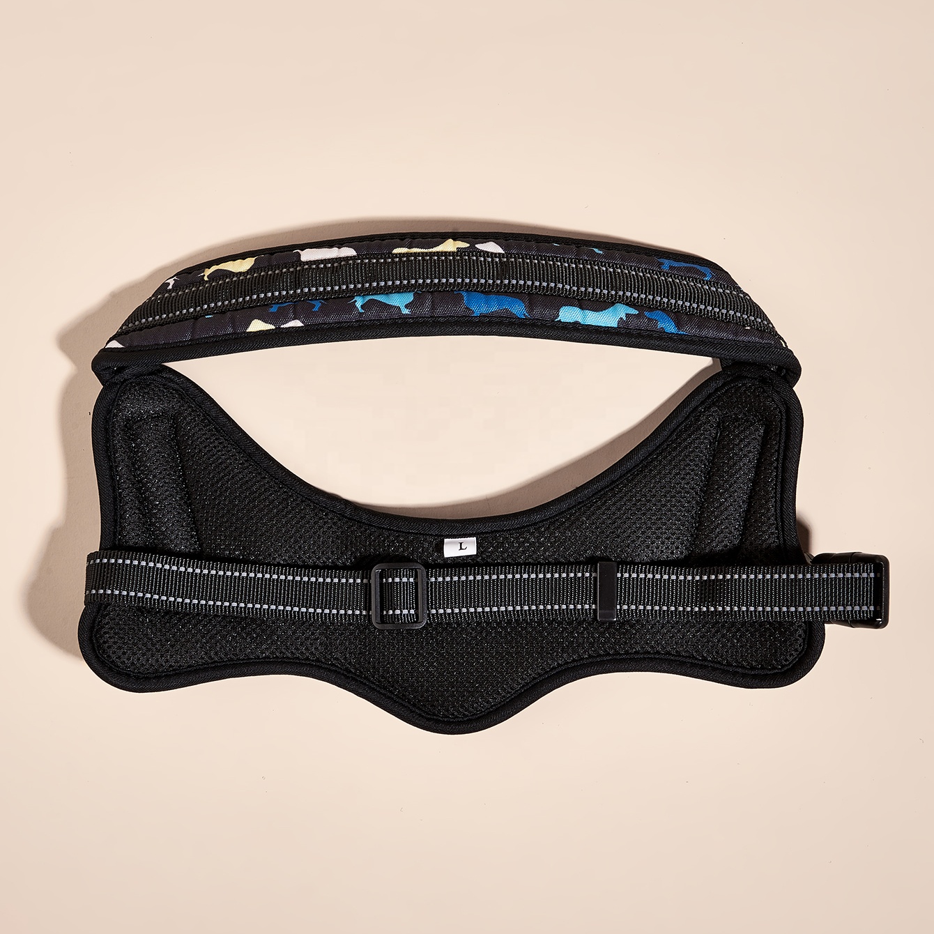 MIDEPET Custom LOGO Accept Pet Product Supplies Front Clip No Pull Dog Harness Print Upgrade Heavy Duty Reflective Fashion 50pcs