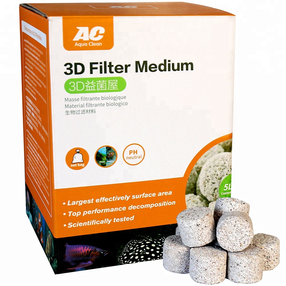 AC Open porosity 3D filter media for aquarium biological filtration