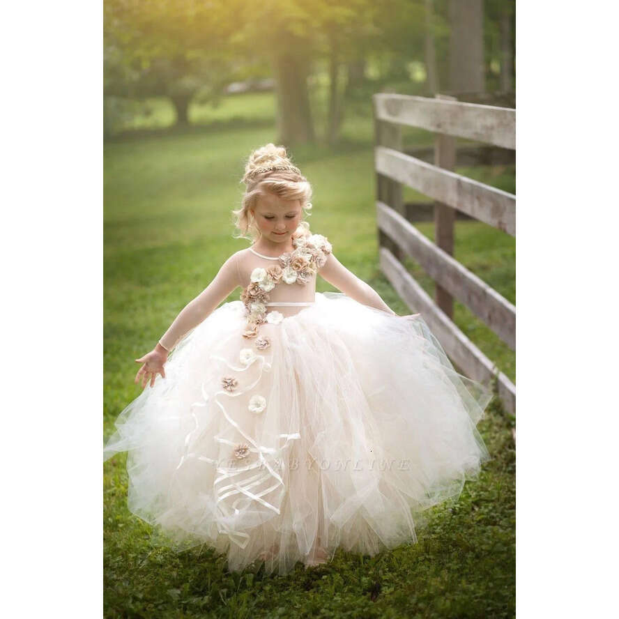 Beaded Girls Princess Dresses for Pageant, Birthday, Holiday |2024
