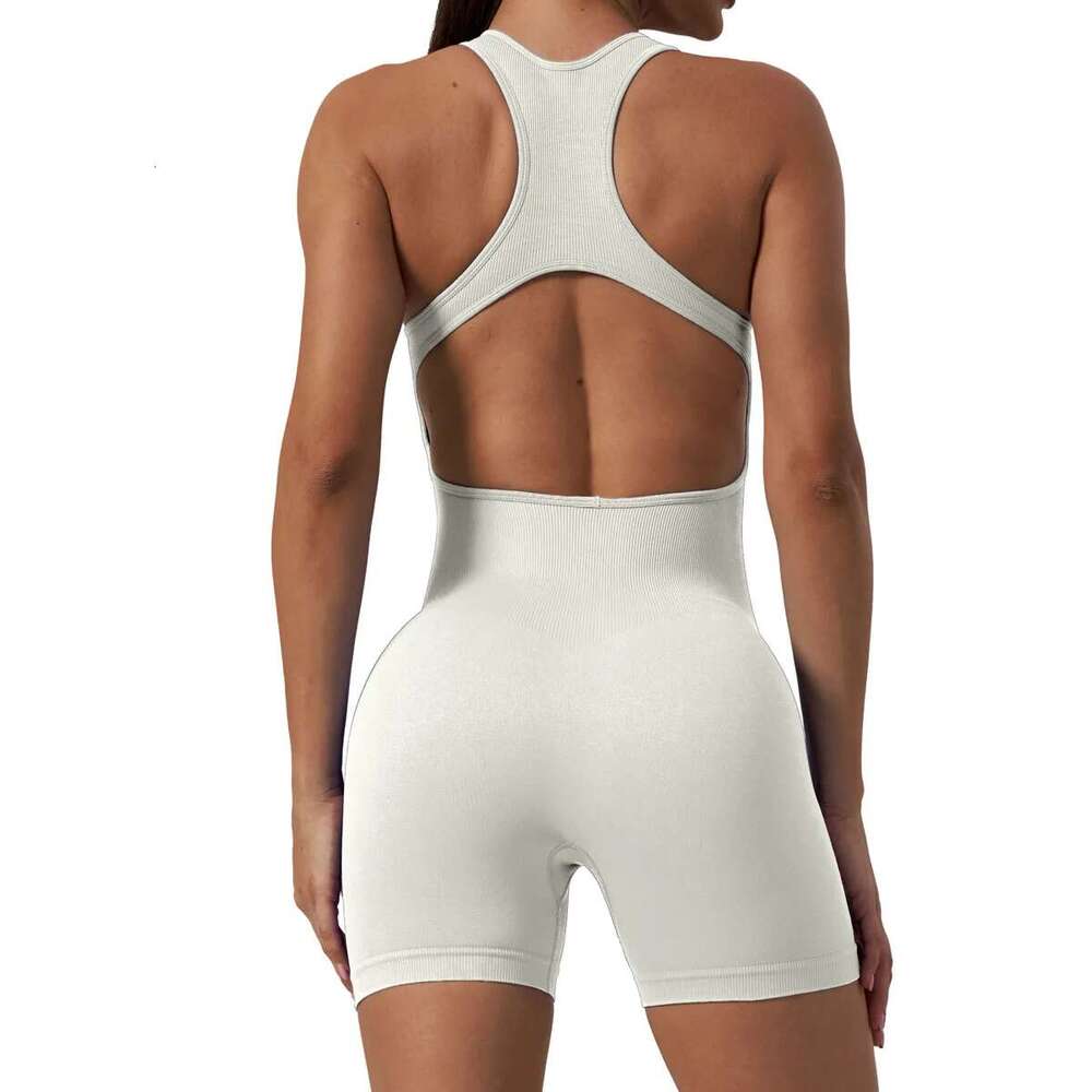 Sexy Seamless One Piece Fiess Jumpsuit Sport Active Wear Yoga Bodysuit Gym Workout Set Beauty Back Clothes For Women 2024