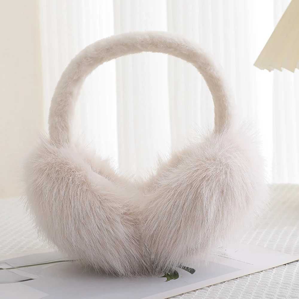 Fluffy Cosy Earmuffs Plush Soft Ear Warmer Faux Rabbit Fur Hang Ear Cover Warm Winter Ear Muffs Unisex Adult Ear Warmer FoldXJ241126