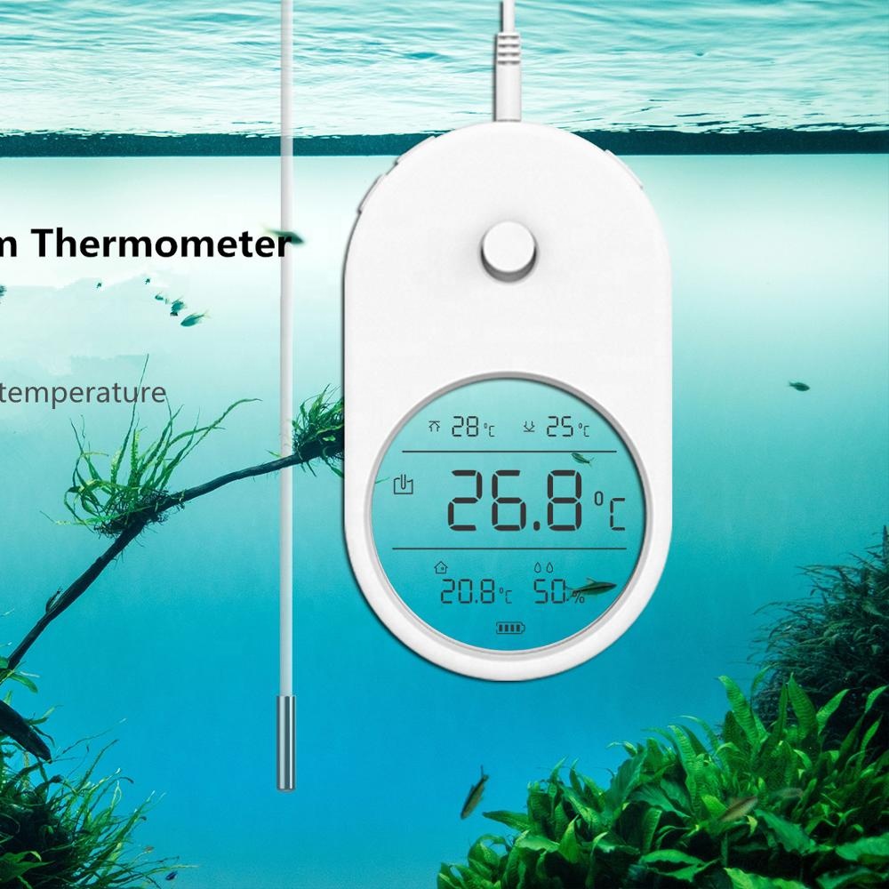 LCD Digital Aquarium Thermometer Fish tank thermometer aquarium accessory water indoor humidity 3 in 1 thermometer