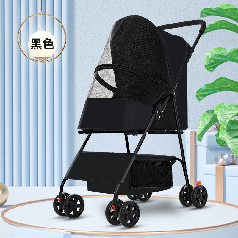 Pet Stroller with Detachable Carrier Pet Trolley Carrier with Wheels Expandable Pet Carrier Rolling for Dogs and Cats