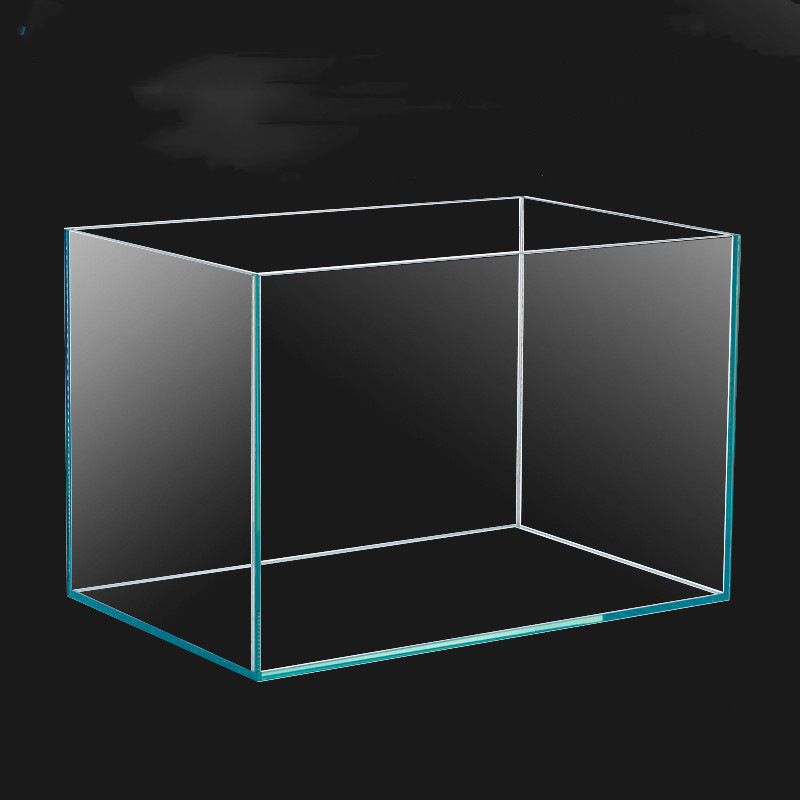 Hot sale customization fish tank aquarium ultra-white glass custom water and small small gold crystal ultra white cylinder