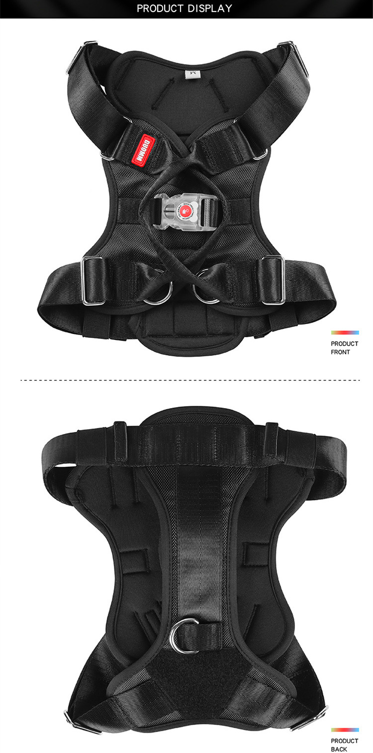 Wholesale Newest Soft Padded Pet Harness Adjustable Led Light Up Safety Dog Harness With handle for outside walking jogging
