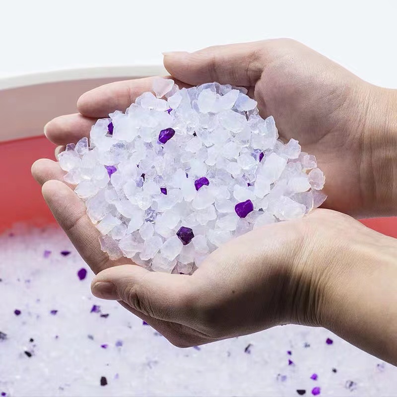 high quality OEM crystal cat litter silica cat litter crystal Blueberry lavender scented cat litter