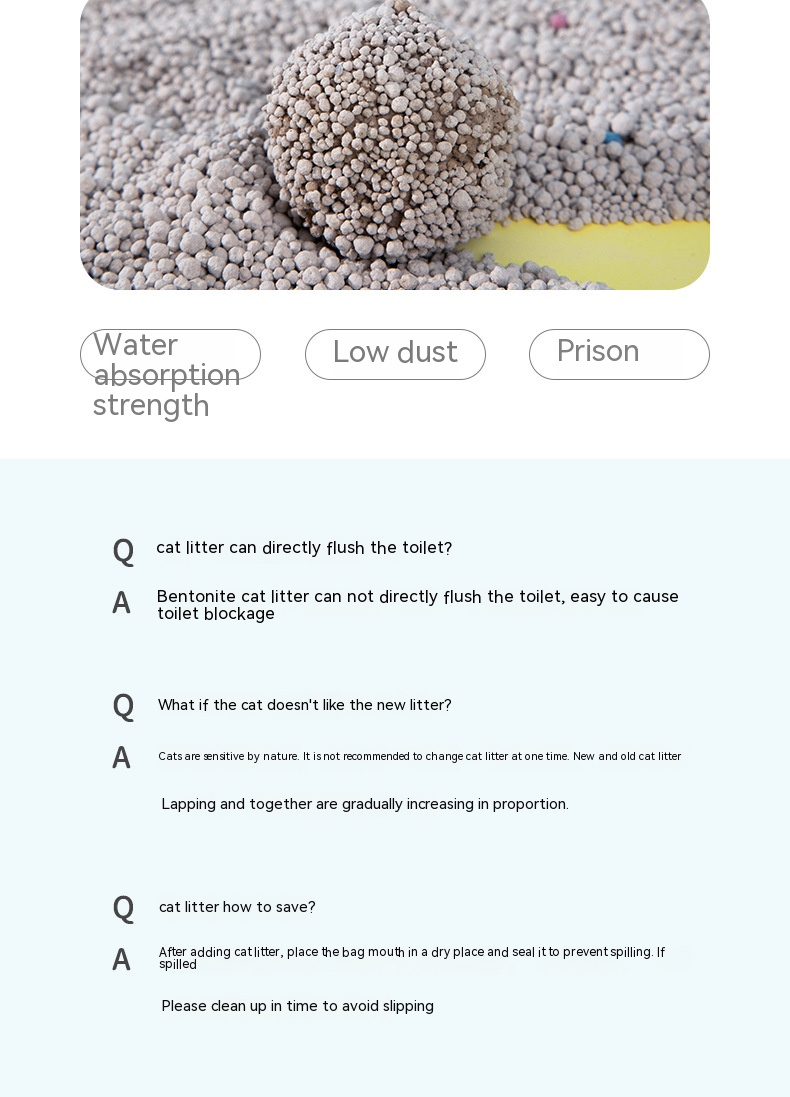 Bentonite Cat Litter Tofu Litter Dust-Free/Milk Flavored Raw Ore Mixed with Corn Pieces and Pine Wood Green Tea