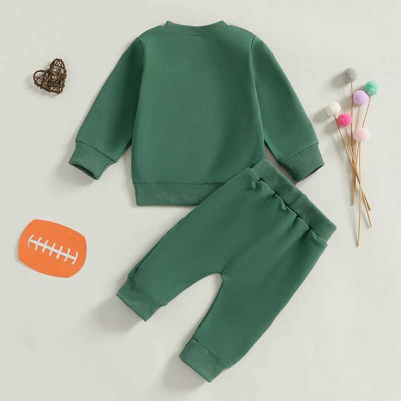 Clothing Sets Baby Boys Kids Autumn Clothes Sets Long Sleeve Crew Neck Letters Sweatshirt with Elastic Waist Sweatpants Infants 2PCS Outfits H241126