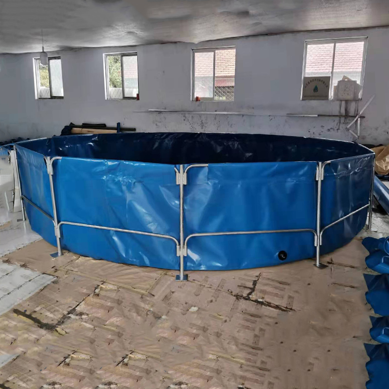 Large plastic fish farm pond tank customizable Pvc tarpaulin fish tank on sale