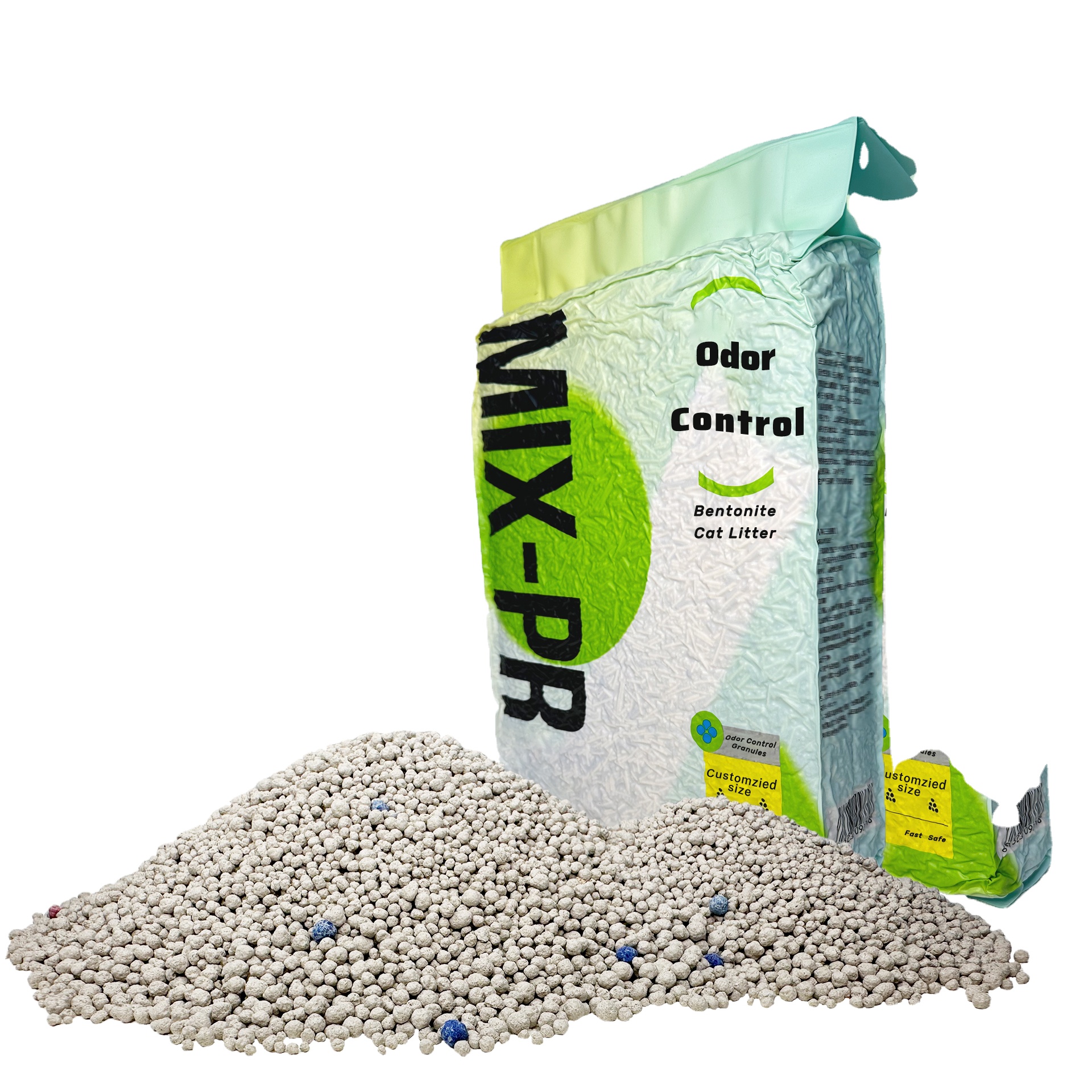 OEM Manufacturers hot sale bentonite premium cat litter carbon bentonite sale sand colorful granule crushed bentonite cat litter