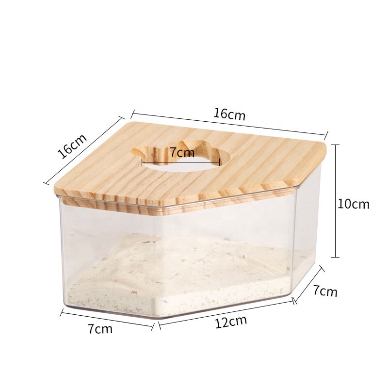 Dual-Purpose Bathtub Sand Urinal Panoramic High Permeability Large Space Solid Wood Baffle Wash Hamster Bath
