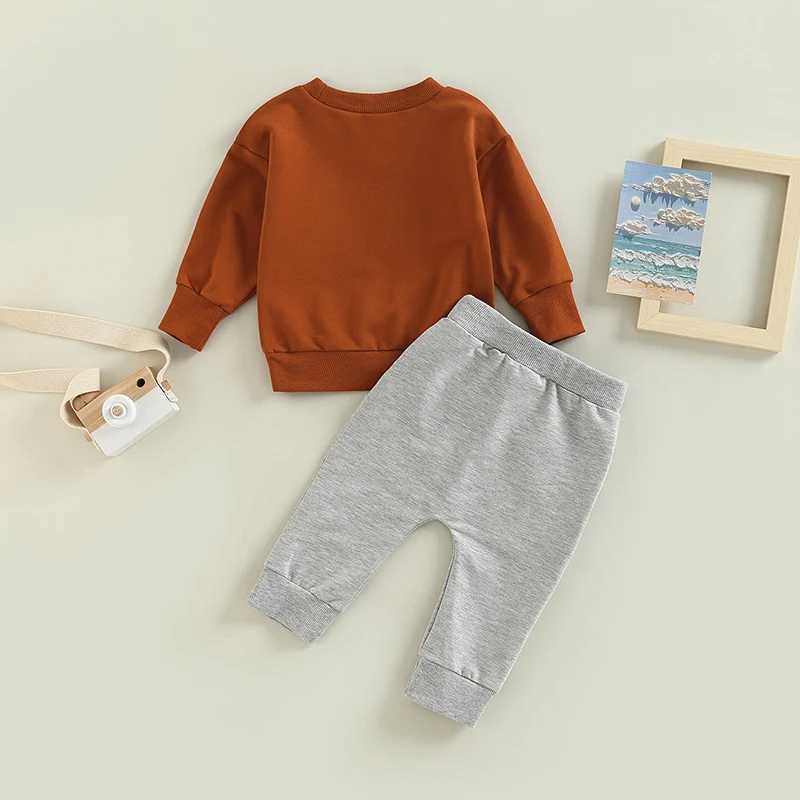 Clothing Sets Newborn Baby 2-Piece Winter Set Cozy Hooded Sweater Elastic Waist Pants for Boys and Girls Cute Animal Print H241126